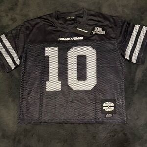 Homme + Femme Ten Year Anniversary Football Mesh Jersey Black Size Medium NWT